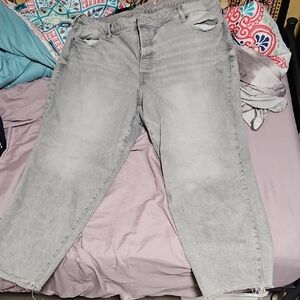 Old Navy Women's Gray Straight Leg Jeans